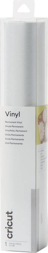 Cricut Premium Vinyl Permanent 30x120cm (Silver); Permanent adhesive lasts up to 3 years; Lies flat without tunneling or bubbling for a perfect cut; Easy to weed, effortless to apply